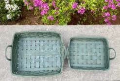 Vintage Green Nesting Harvest Baskets - Set Of 2 10 Vintage Green Nesting Harvest Baskets - Set Of 2 -Chairish Shop vintage green nesting harvest baskets set of 2 8713 scaled
