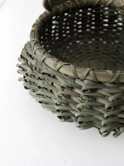 Vintage Green Porcupine Curl Basket 18 Vintage Green Porcupine Curl Basket -Chairish Shop vintage green porcupine curl basket 4358