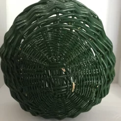 Vintage Green Wicker Basket 17 Vintage Green Wicker Basket -Chairish Shop vintage green wicker basket 4477
