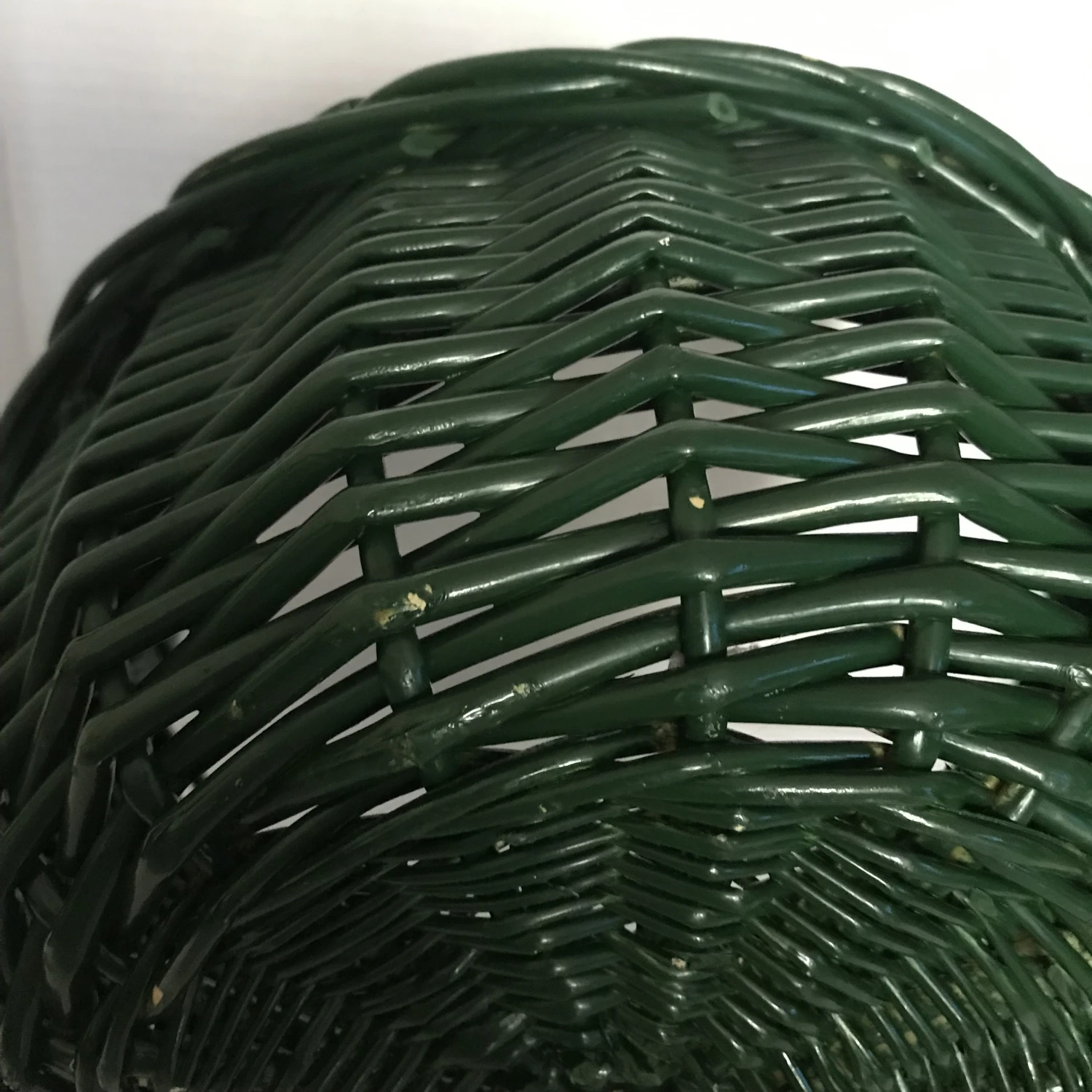 Vintage Green Wicker Basket 10 Vintage Green Wicker Basket - Image 10