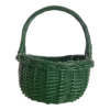 Vintage Green Wicker Basket