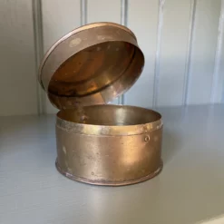 Chairish Shop -Chairish Shop vintage hand made hinged round brass box 4318