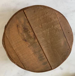 Vintage Hand Painted Wooden Round Box 16 Vintage Hand Painted Wooden Round Box -Chairish Shop vintage hand painted wooden round box 0068 scaled