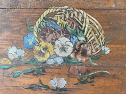 Vintage Hand Painted Wooden Round Box 13 Vintage Hand Painted Wooden Round Box -Chairish Shop vintage hand painted wooden round box 6031 scaled