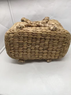 Vintage Handcrafted Vietnam Khaki Beige Seagrass Basket -Chairish Shop vintage handcrafted vietnam khaki beige seagrass basket 7779 scaled