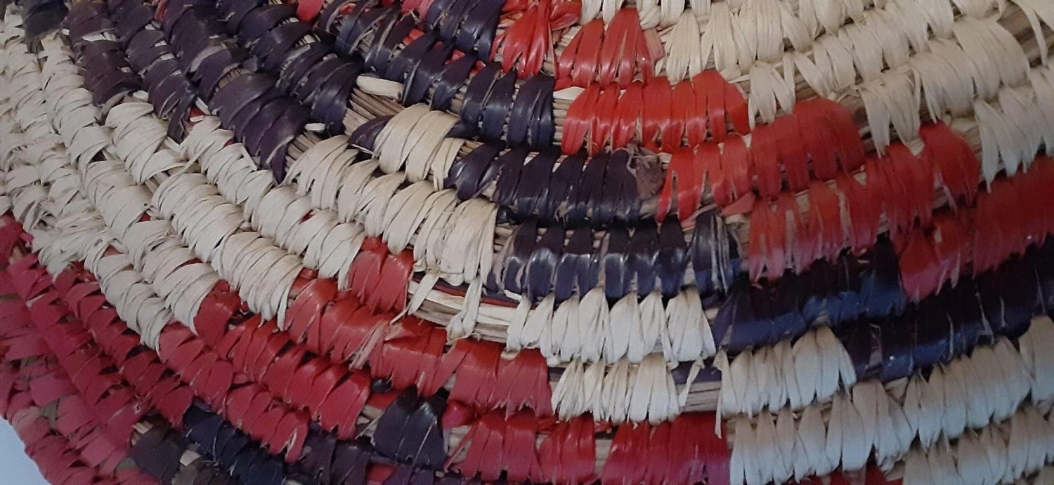 Vintage Handled Serving Basket Woven - African 7 Vintage Handled Serving Basket Woven - African - Image 7