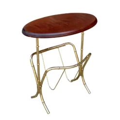 Vintage Hollywood Regency Boho Brass Rattan Magazine Rack Side Table -Chairish Shop vintage hollywood regency boho brass rattan magazine rack side table 5875