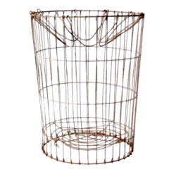 Vintage Industrial Metal Basket
