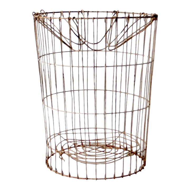 Vintage Industrial Metal Basket 1 Vintage Industrial Metal Basket