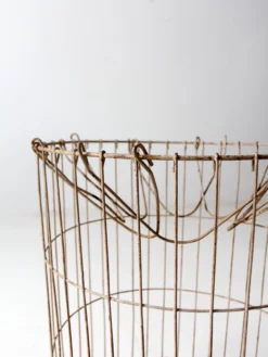 Vintage Industrial Metal Basket 16 Vintage Industrial Metal Basket -Chairish Shop vintage industrial metal basket 3469
