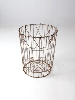 Vintage Industrial Metal Basket 17 Vintage Industrial Metal Basket -Chairish Shop vintage industrial metal basket 7082