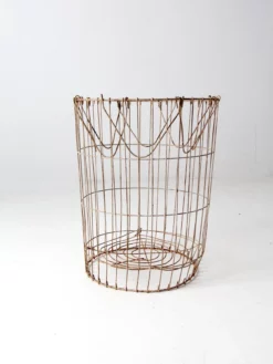 Vintage Industrial Metal Basket 12 Vintage Industrial Metal Basket -Chairish Shop vintage industrial metal basket 7334