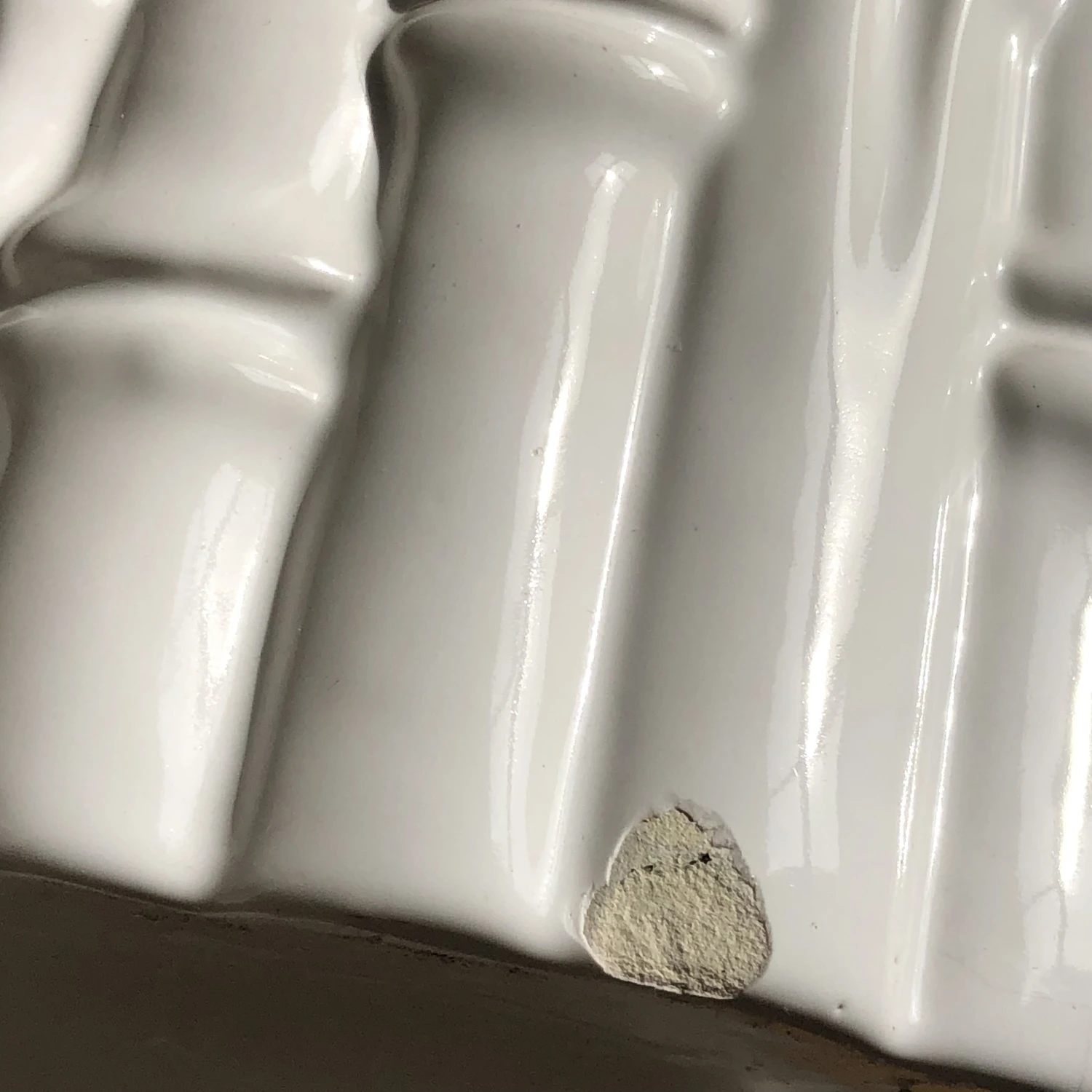 Vintage Ivory Glazed Faux Bamboo Ceramic Umbrella Stand 10 Vintage Ivory Glazed Faux Bamboo Ceramic Umbrella Stand - Image 10