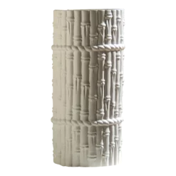 Vintage Ivory Glazed Faux Bamboo Ceramic Umbrella Stand