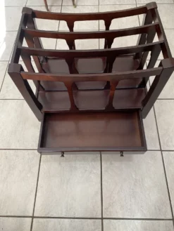 Vintage Kittinger Style Mahogany Magazine Rack Bombay Company Magazine Rack -Chairish Shop vintage kittinger style mahogany magazine rack bombay company magazine rack 2278