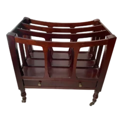 Vintage Kittinger Style Mahogany Magazine Rack Bombay Company Magazine Rack