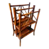 Vintage Large Bamboo Magazine Rack.