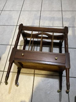 Vintage Mahogany Canterbury Magazine Rack -Chairish Shop vintage mahogany canterbury magazine rack 1473