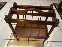 Vintage Mahogany Canterbury Magazine Rack -Chairish Shop vintage mahogany canterbury magazine rack 3667 scaled
