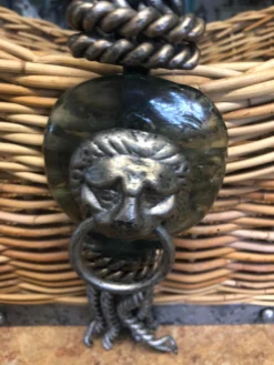 Vintage Maitland Smith Wicker Reed Basket With Rod Iron, Glass & Brass Trim -Chairish Shop vintage maitland smith wicker reed basket with rod iron glass and brass trim 2638