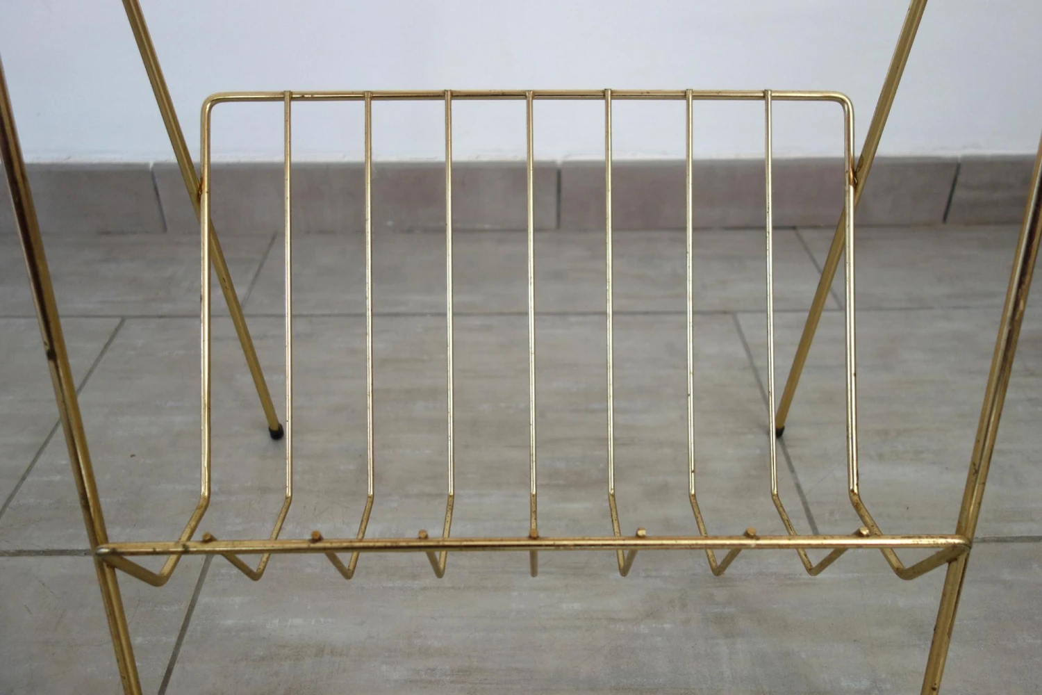 Vintage Metal Magazine Rack In The Style Of Matégot, 1960s 9 Vintage Metal Magazine Rack In The Style Of Matégot, 1960s - Image 9