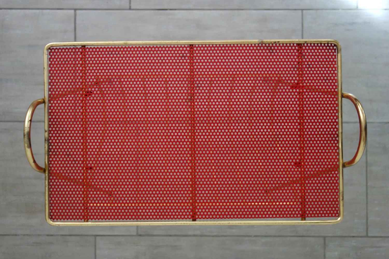 Vintage Metal Magazine Rack In The Style Of Matégot, 1960s 3 Vintage Metal Magazine Rack In The Style Of Matégot, 1960s - Image 3