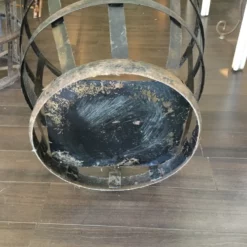 Vintage Metal Wine Basket -Chairish Shop vintage metal wine basket 0226