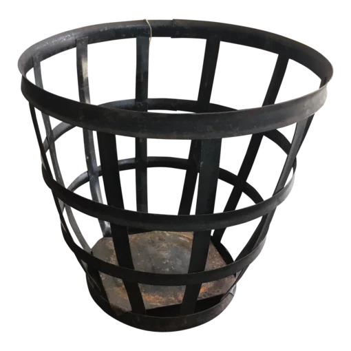 Vintage Metal Wine Basket -Chairish Shop vintage metal wine basket 0248
