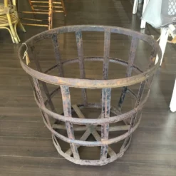 Vintage Metal Wine Basket -Chairish Shop vintage metal wine basket 2091