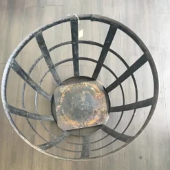 Vintage Metal Wine Basket -Chairish Shop vintage metal wine basket 4396