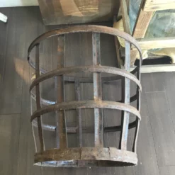 Vintage Metal Wine Basket -Chairish Shop vintage metal wine basket 8389