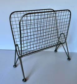 Vintage Mid Century Atomic Magazine Rack Record Holder -Chairish Shop vintage mid century atomic magazine rack record holder 9611 scaled