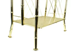 Vintage Mid Century Hollywood Regency Gold Brass Bamboo Design Magazine Holder Rack -Chairish Shop vintage mid century hollywood regency gold brass bamboo design magazine holder rack 0862 scaled
