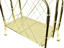 Vintage Mid Century Hollywood Regency Gold Brass Bamboo Design Magazine Holder Rack -Chairish Shop vintage mid century hollywood regency gold brass bamboo design magazine holder rack 5788 scaled