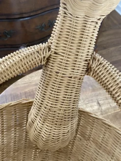 Vintage Mid Century Kangaroo Wicker Basket 17 Vintage Mid Century Kangaroo Wicker Basket -Chairish Shop vintage mid century kangaroo wicker basket 7763