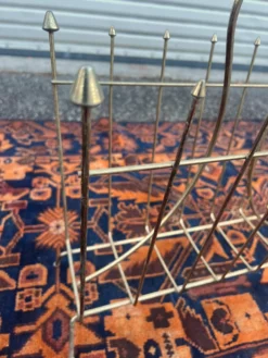 Vintage Mid Century Modern Atomic Era Metal Wire Gold Magazine Rack Stand 16 Vintage Mid Century Modern Atomic Era Metal Wire Gold Magazine Rack Stand -Chairish Shop vintage mid century modern atomic era metal wire gold magazine rack stand 9093 scaled