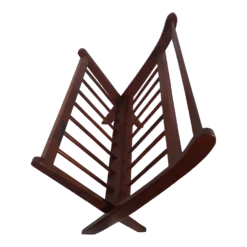 Vintage Mid-Century Modern Scandinavian Teak Folding Magazine Rack
