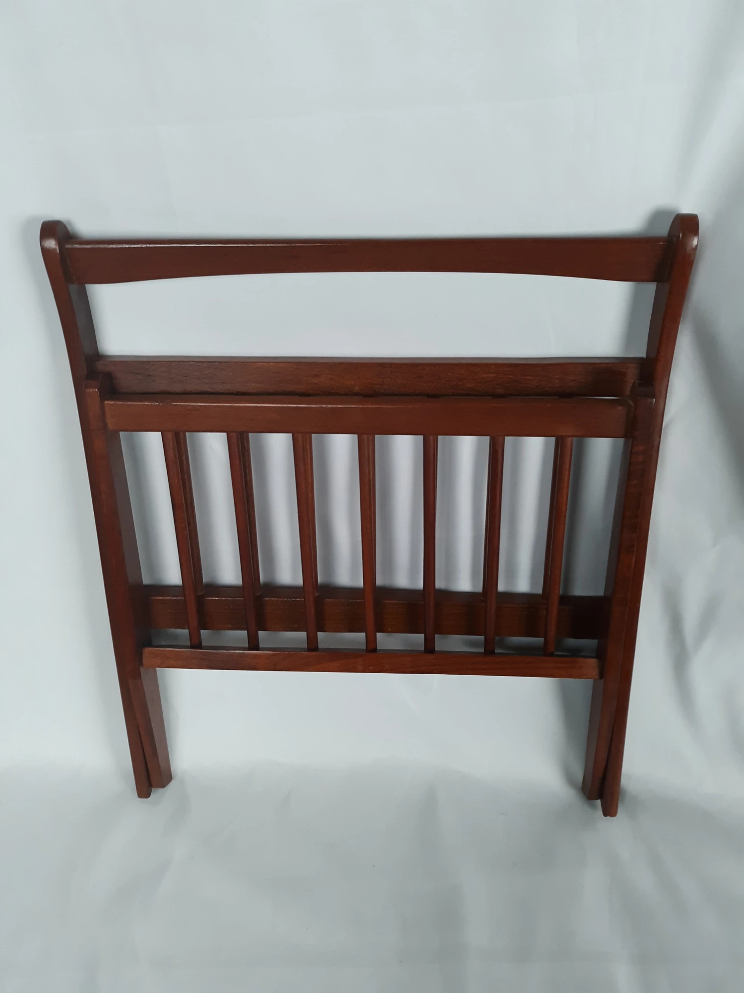 Vintage Mid-Century Modern Scandinavian Teak Folding Magazine Rack 5 Vintage Mid-Century Modern Scandinavian Teak Folding Magazine Rack - Image 5