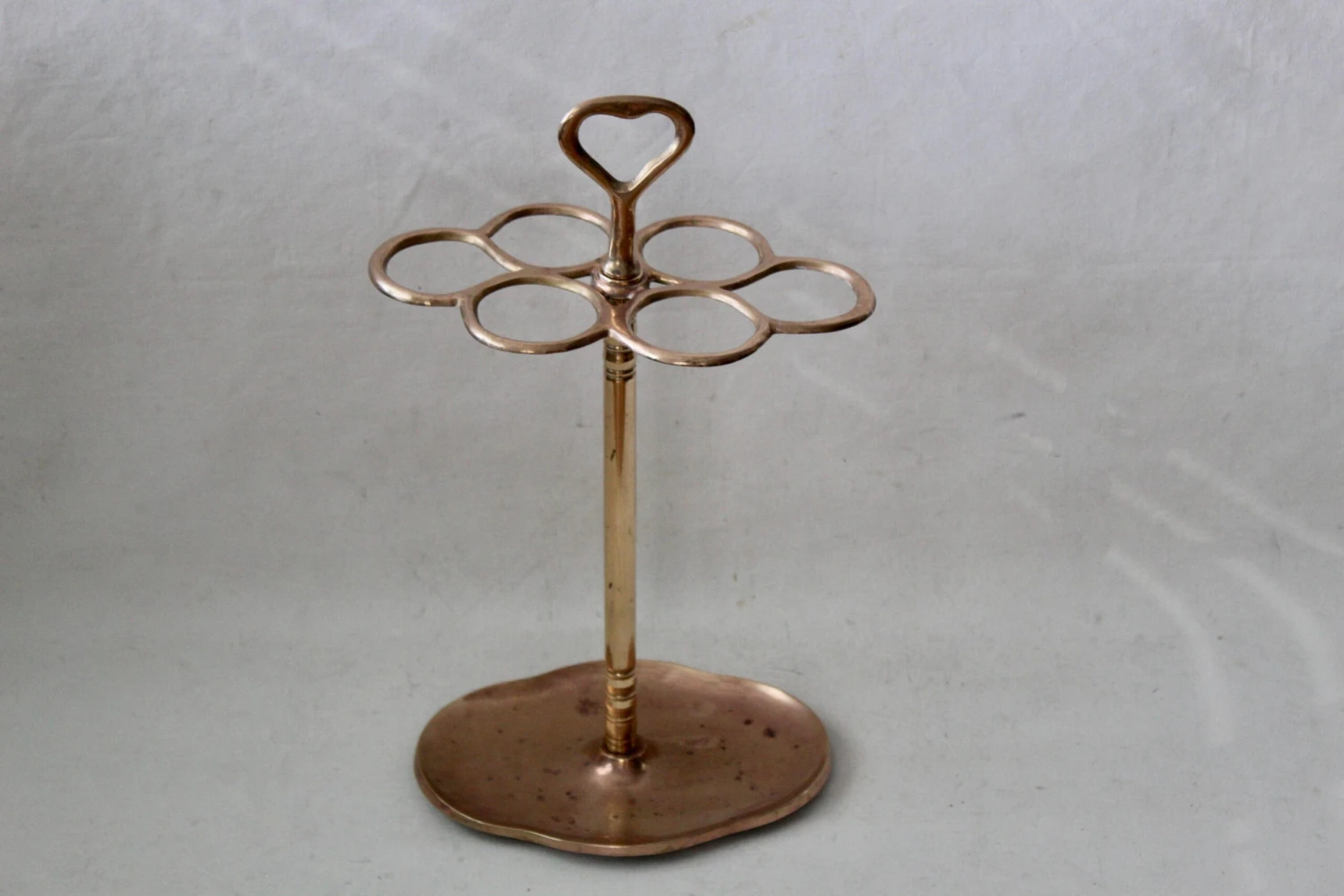 Vintage Mid Century Six Ring Sectional Brass Umbrella Stand 3 Vintage Mid Century Six Ring Sectional Brass Umbrella Stand - Image 3