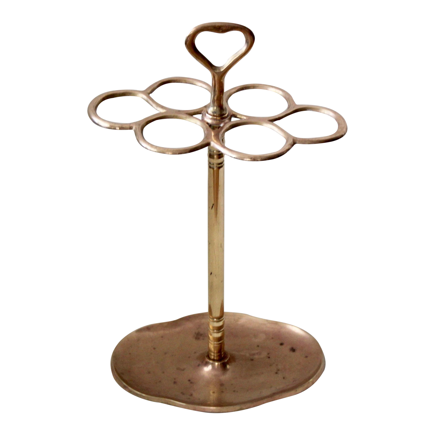 Vintage Mid Century Six Ring Sectional Brass Umbrella Stand 1 Vintage Mid Century Six Ring Sectional Brass Umbrella Stand