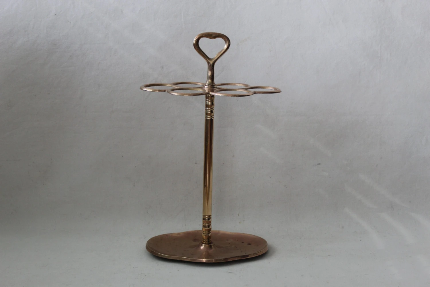 Vintage Mid Century Six Ring Sectional Brass Umbrella Stand 6 Vintage Mid Century Six Ring Sectional Brass Umbrella Stand - Image 6