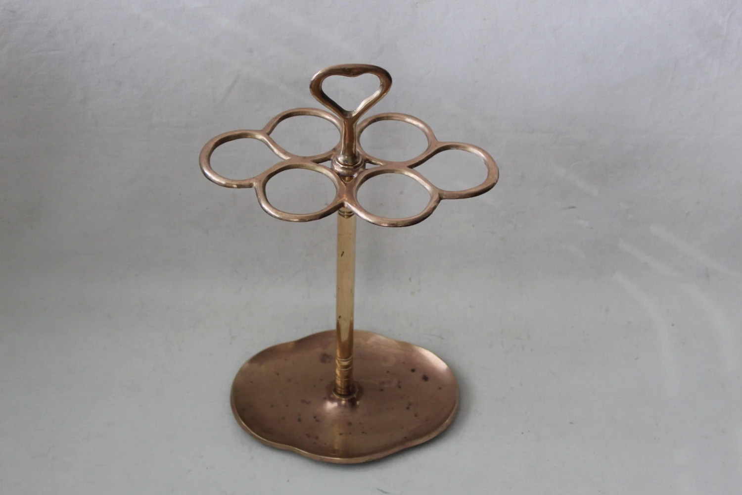Vintage Mid Century Six Ring Sectional Brass Umbrella Stand 2 Vintage Mid Century Six Ring Sectional Brass Umbrella Stand - Image 2