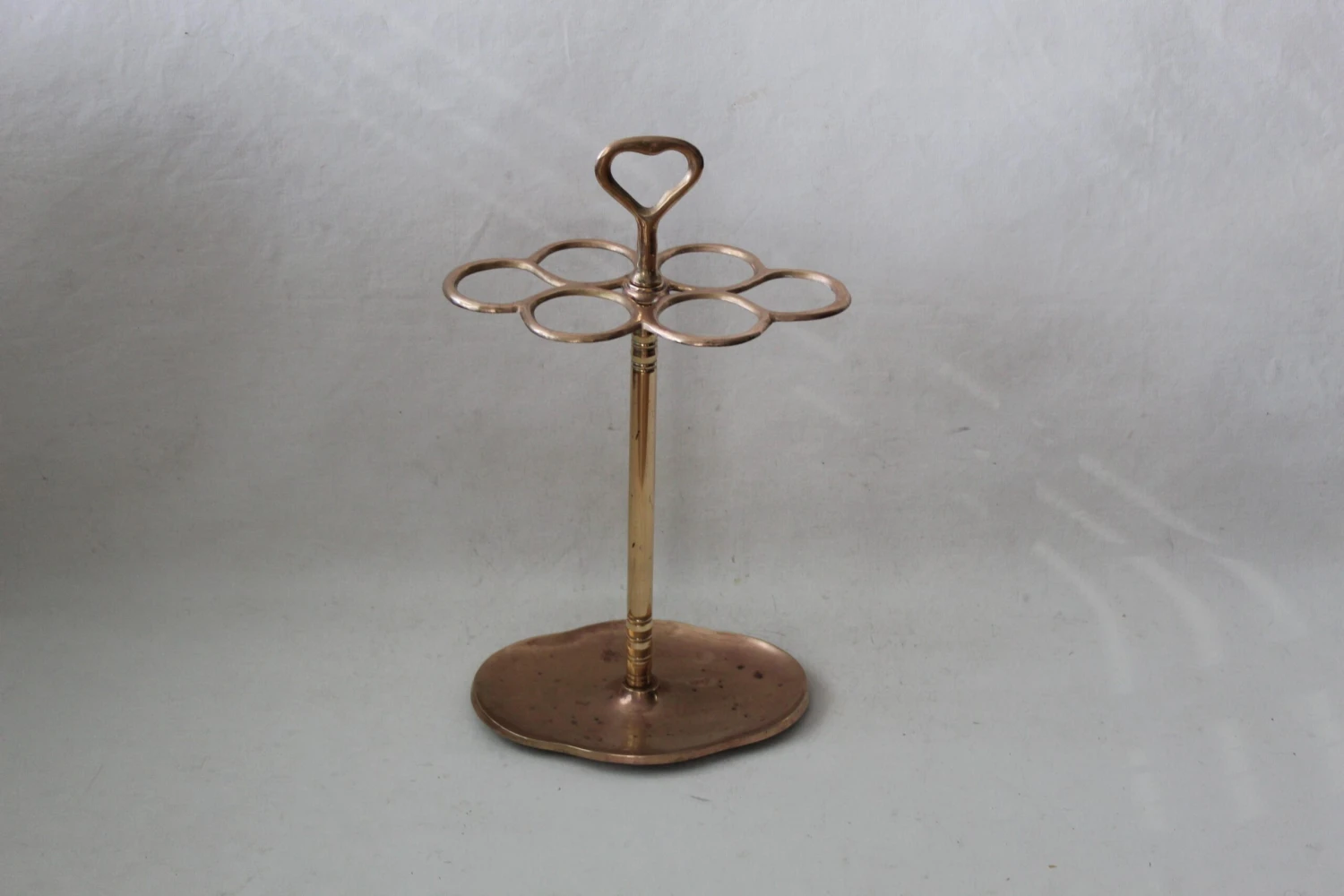 Vintage Mid Century Six Ring Sectional Brass Umbrella Stand 5 Vintage Mid Century Six Ring Sectional Brass Umbrella Stand - Image 5