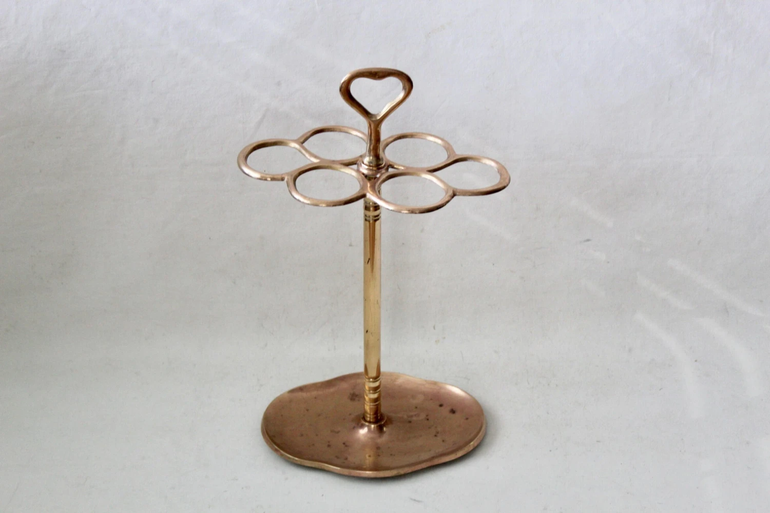 Vintage Mid Century Six Ring Sectional Brass Umbrella Stand 9 Vintage Mid Century Six Ring Sectional Brass Umbrella Stand - Image 9