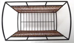 Vintage Mid Century Wrought Iron Woven Bamboo & Wicker Magazine Rack -Chairish Shop vintage mid century wrought iron woven bamboo and wicker magazine rack 2759 scaled
