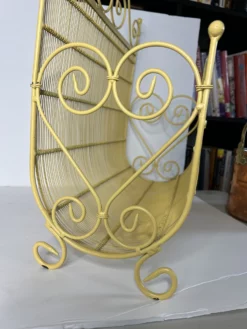 Vintage Mid Century Yellow Metal Magazine Album Rack -Chairish Shop vintage mid century yellow metal magazine album rack 4954