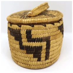 Vintage Native American Pima / Papago (Tohono O'odham) Oval Basket With Lid -Chairish Shop vintage native american pima papago tohono oodham oval basket with lid 1786