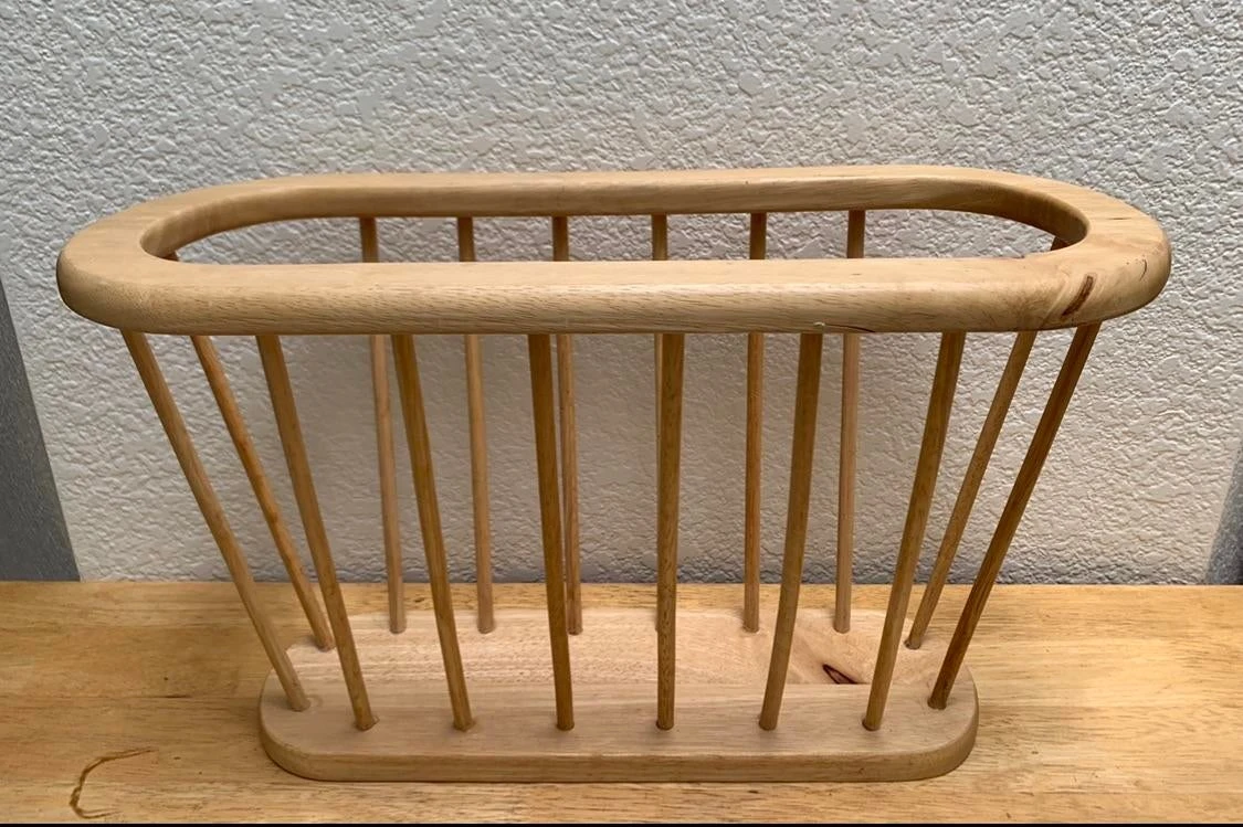 Vintage Natural Oak Wood File Or Magazine Vessel 3 Vintage Natural Oak Wood File Or Magazine Vessel - Image 3