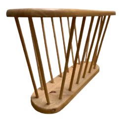 Vintage Natural Oak Wood File Or Magazine Vessel