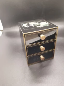 Vintage Otagiri Black Laquared Jewelry Box -Chairish Shop vintage otagiri black laquared jewelry box 0606